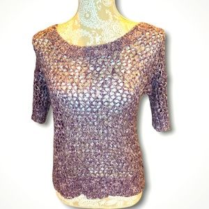 Kensie knitted short sleeve sweater